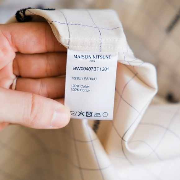 Maison Kitsuné Crosshatched Button Down - Picture 4 of 8